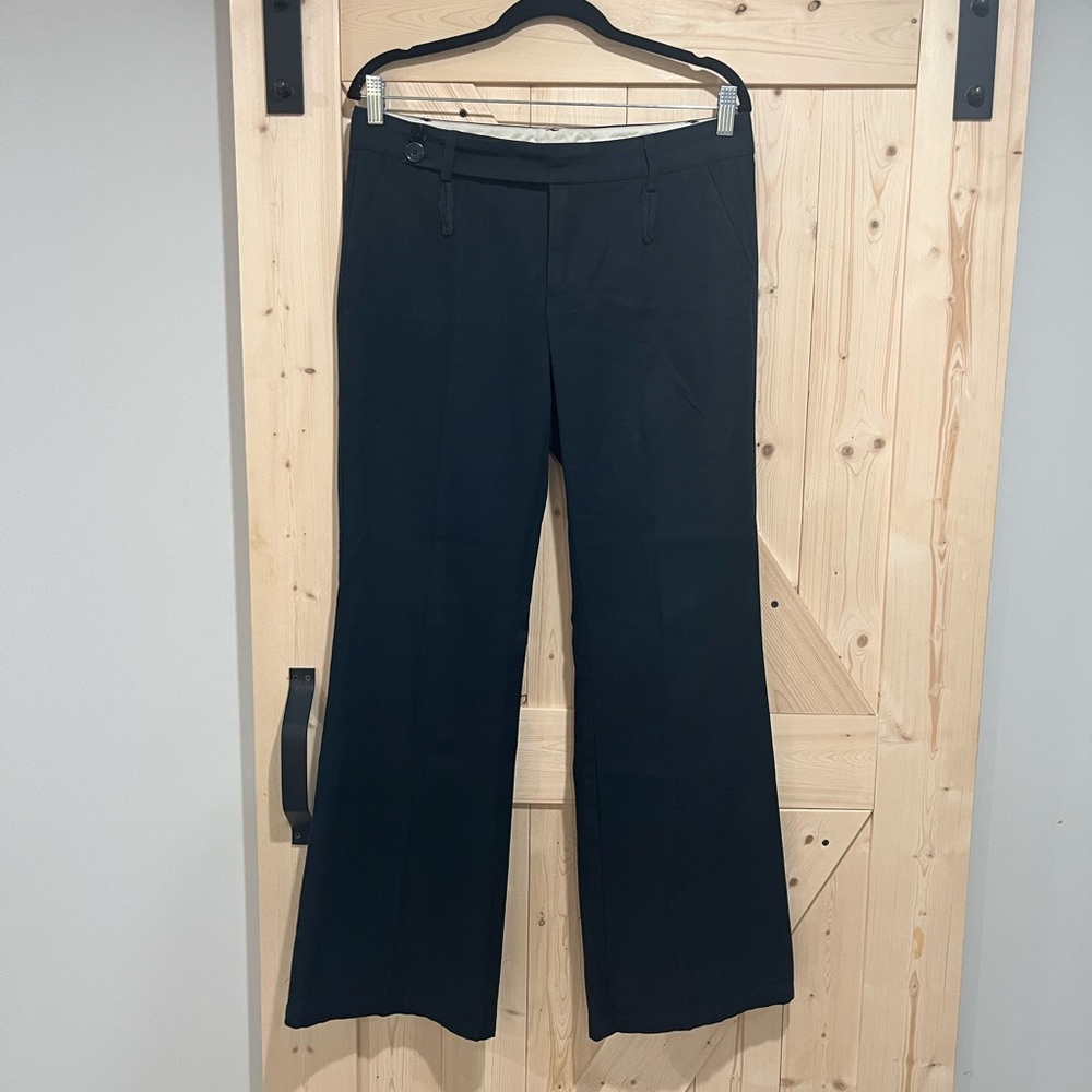 Gently Used Marc Jacobs Dress Pants with Embroidery Detail in Black, Size 10.